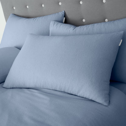 Catherine Lansfield Brushed Cotton Duvet Cover Set - Lansfield Blue
