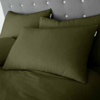 Catherine Lansfield Brushed Cotton Fitted Sheet - Green