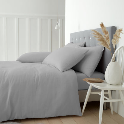 Catherine Lansfield Brushed Cotton Duvet Cover Set - Grey