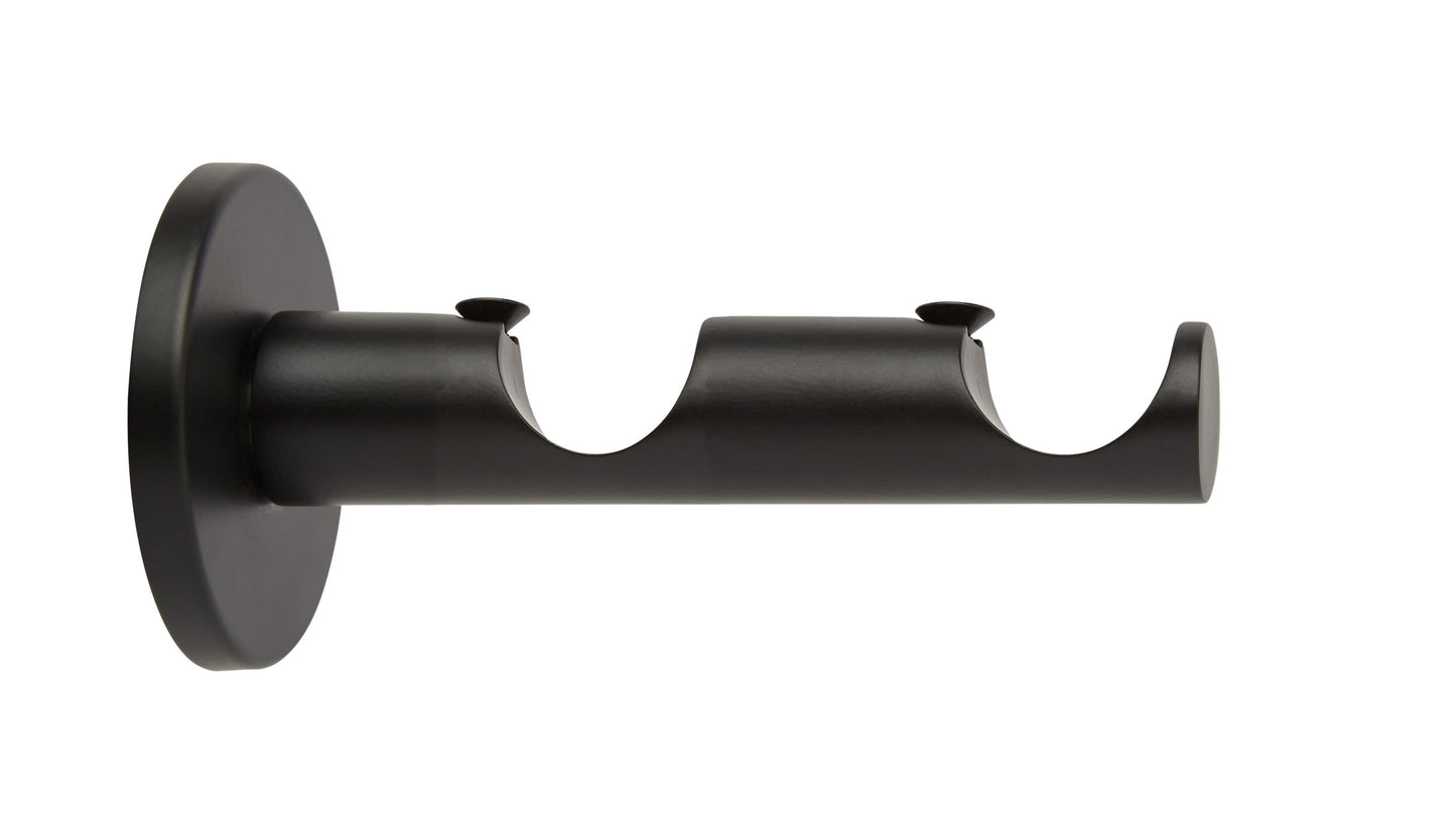 Hallis Neo 28mm/28mm Double Metal Curtain Pole Bracket -  Matt Black