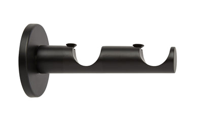 Hallis Neo 28mm/28mm Double Metal Curtain Pole Bracket -  Matt Black