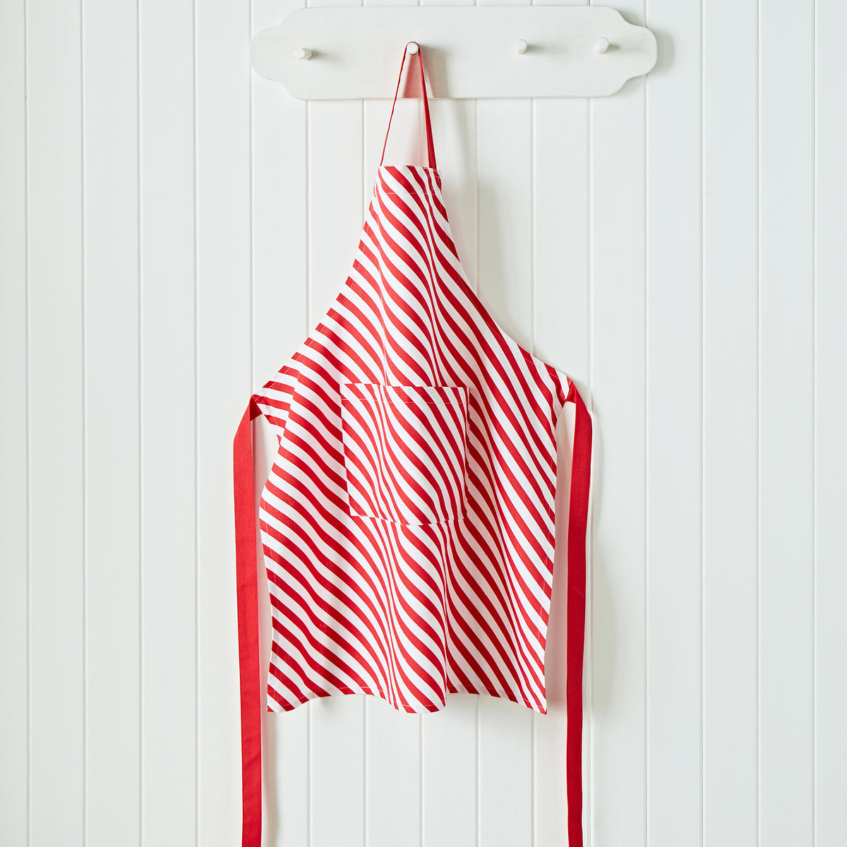 Catherine Lansfield Christmas Candy Cane Apron - Red