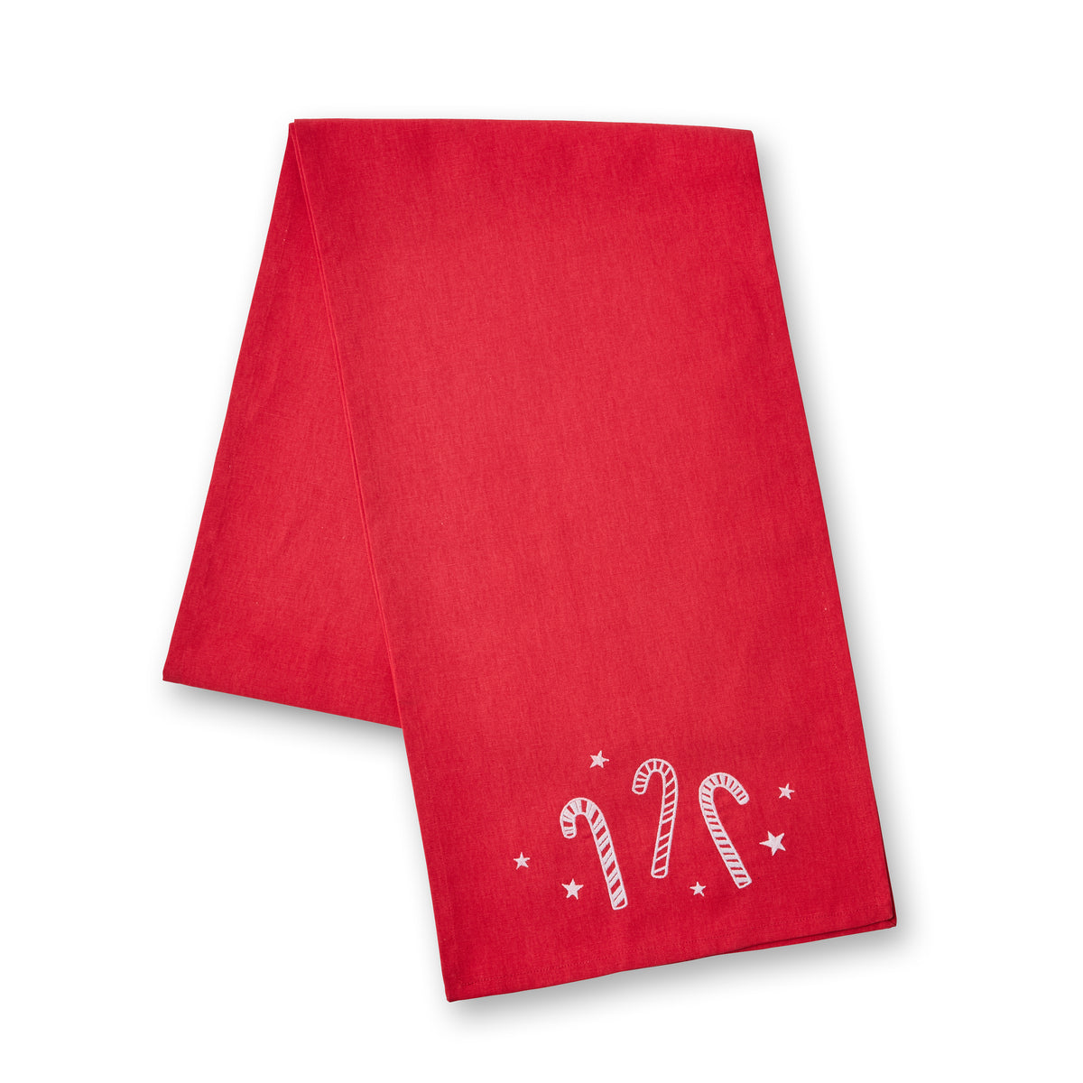 Catherine Lansfield Christmas Candy Cane Table Runner - Red