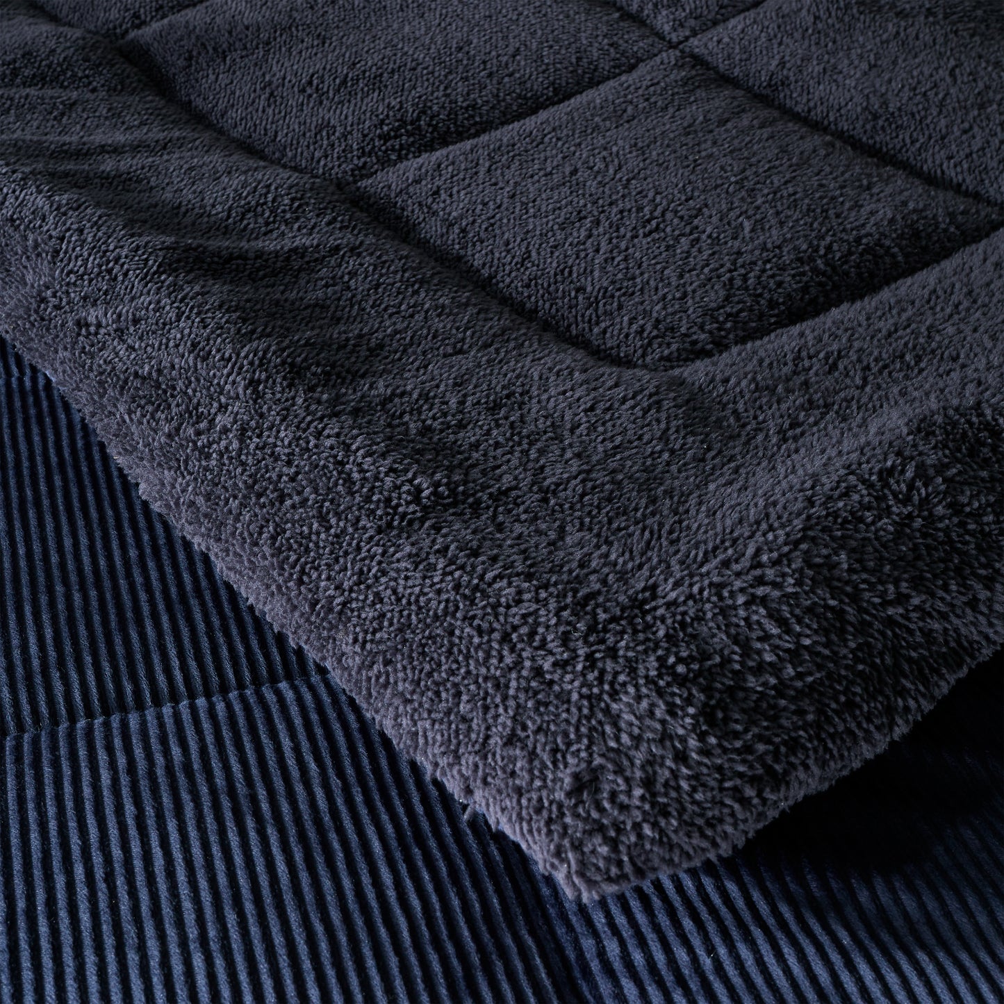 Catherine Lansfield Cosy Cord Coverless Duvet Comforter - Navy