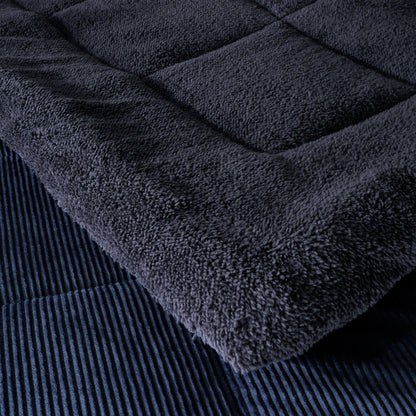 Catherine Lansfield Cosy Cord Coverless Duvet Comforter - Navy