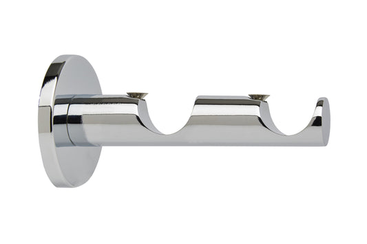 Hallis Neo 28mm/28mm Double Metal Curtain Pole Bracket - Chrome