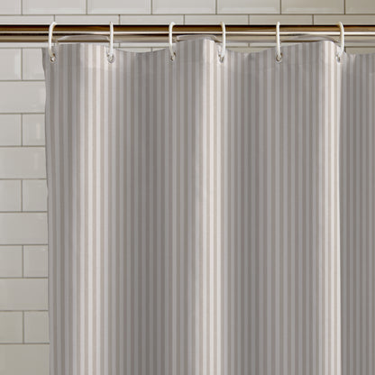 Catherine Lansfield Timeless Stripe Shower Curtain - Natural
