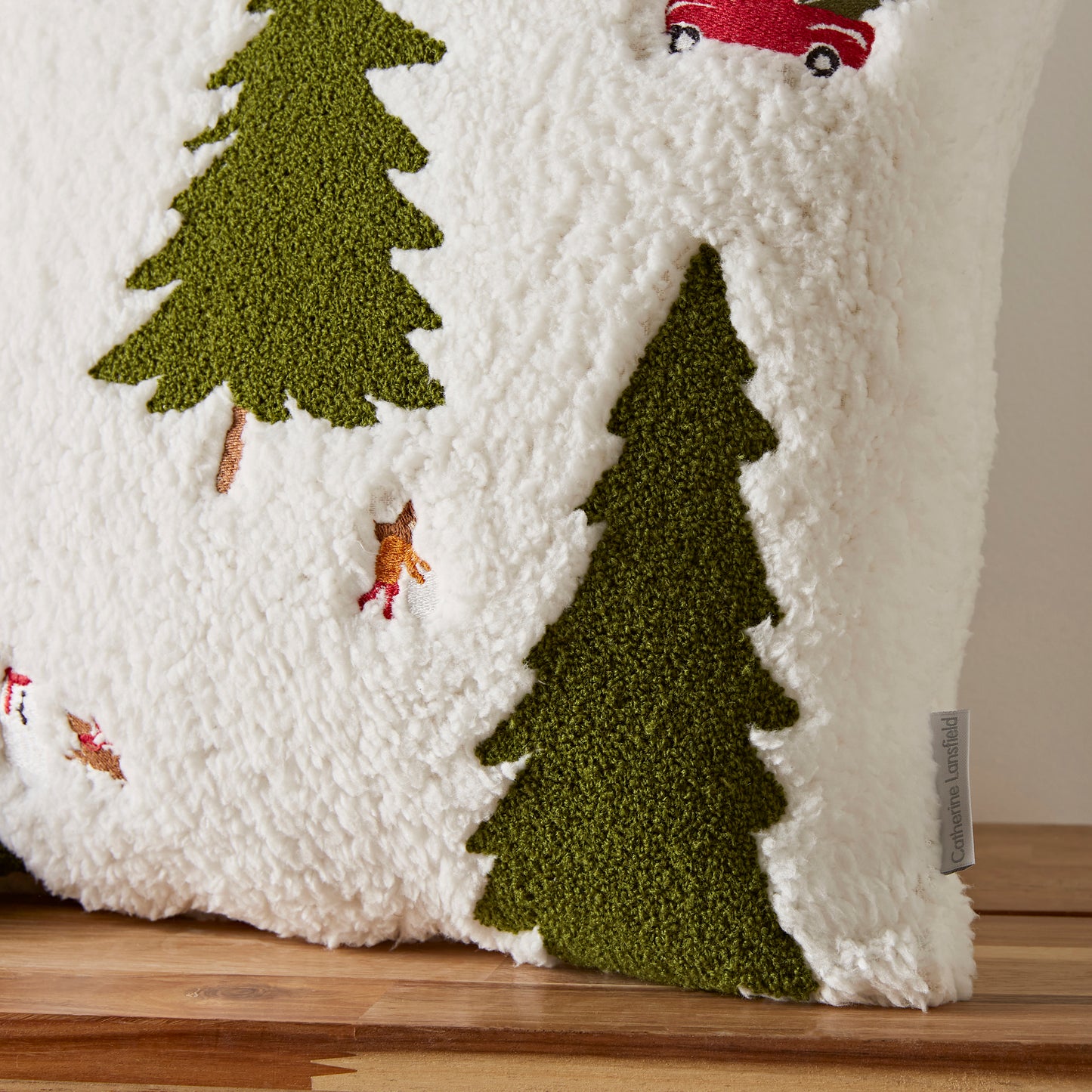 Catherine Lansfield Cosy Boucle Christmas Tree Filled Cushion
