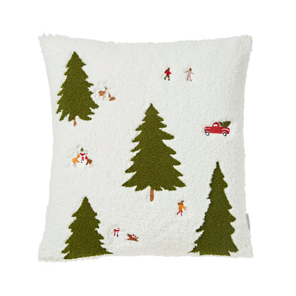 Catherine Lansfield Cosy Boucle Christmas Tree Filled Cushion