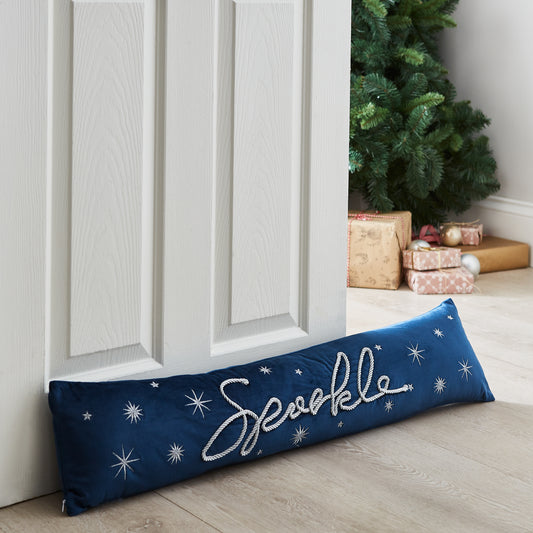 Catherine Lansfield Sparkle Draught Excluder - Blue