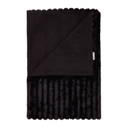 Catherine Lansfield Cosy Ribbed Throw - Black