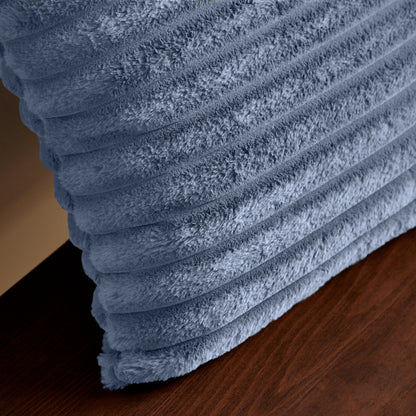 Catherine Lansfield Cosy Ribbed Filled Cushion - Blue