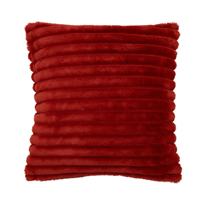 Catherine Lansfield Cosy Ribbed Filled Cushion - Burnt Orange