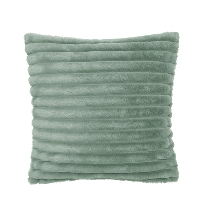Catherine Lansfield Cosy Ribbed Filled Cushion - Green