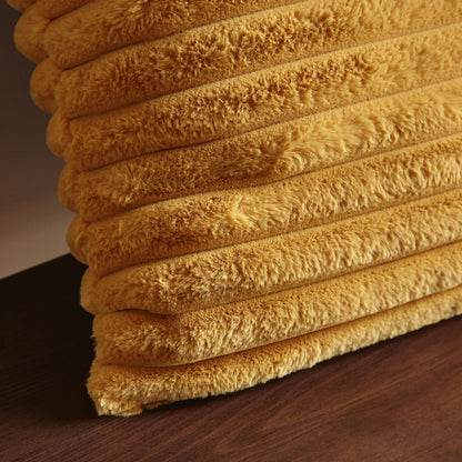 Catherine Lansfield Cosy Ribbed Filled Cushion - Mustard