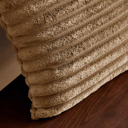 Catherine Lansfield Cosy Ribbed Filled Cushion - Natural