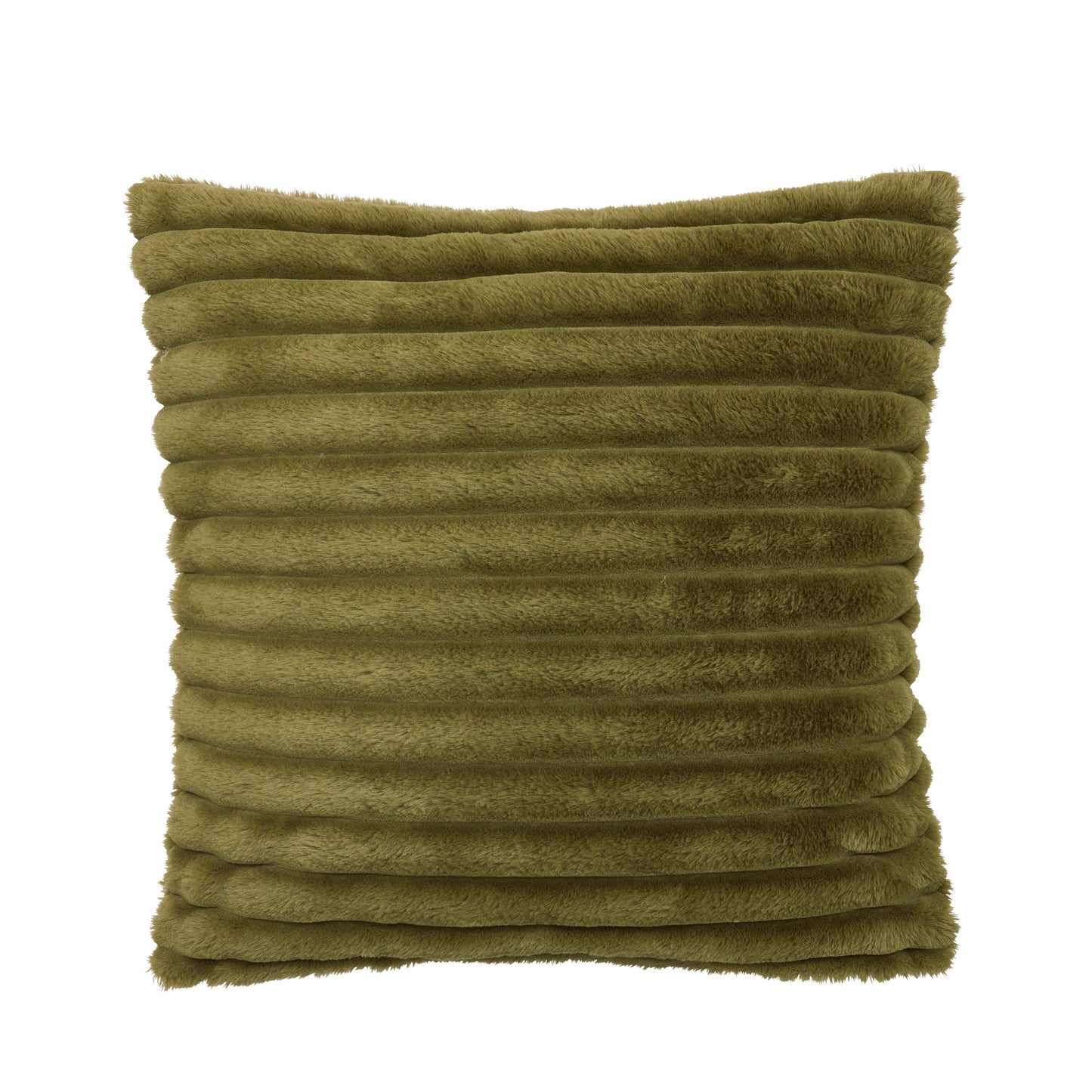 Catherine Lansfield Cosy Ribbed Filled Cushion - Olive