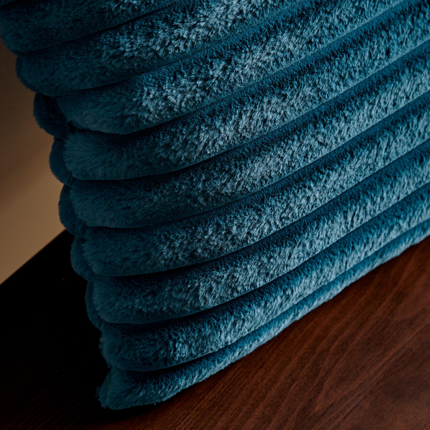 Catherine Lansfield Cosy Ribbed Filled Cushion - Teal