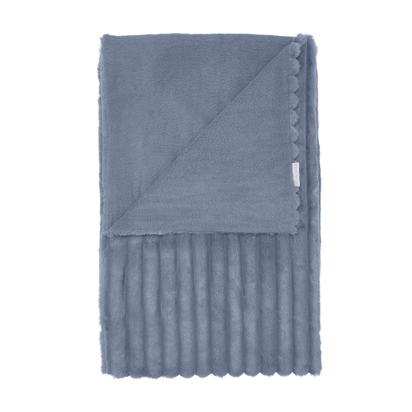 Catherine Lansfield Cosy Ribbed Throw - Blue