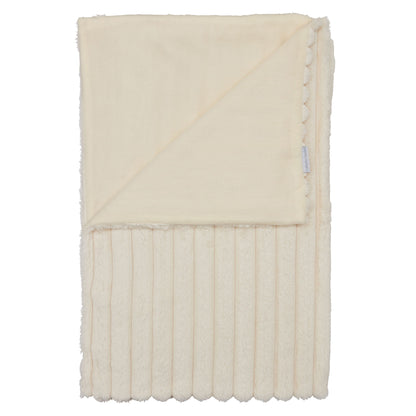 Catherine Lansfield Cosy Ribbed Throw - Cream