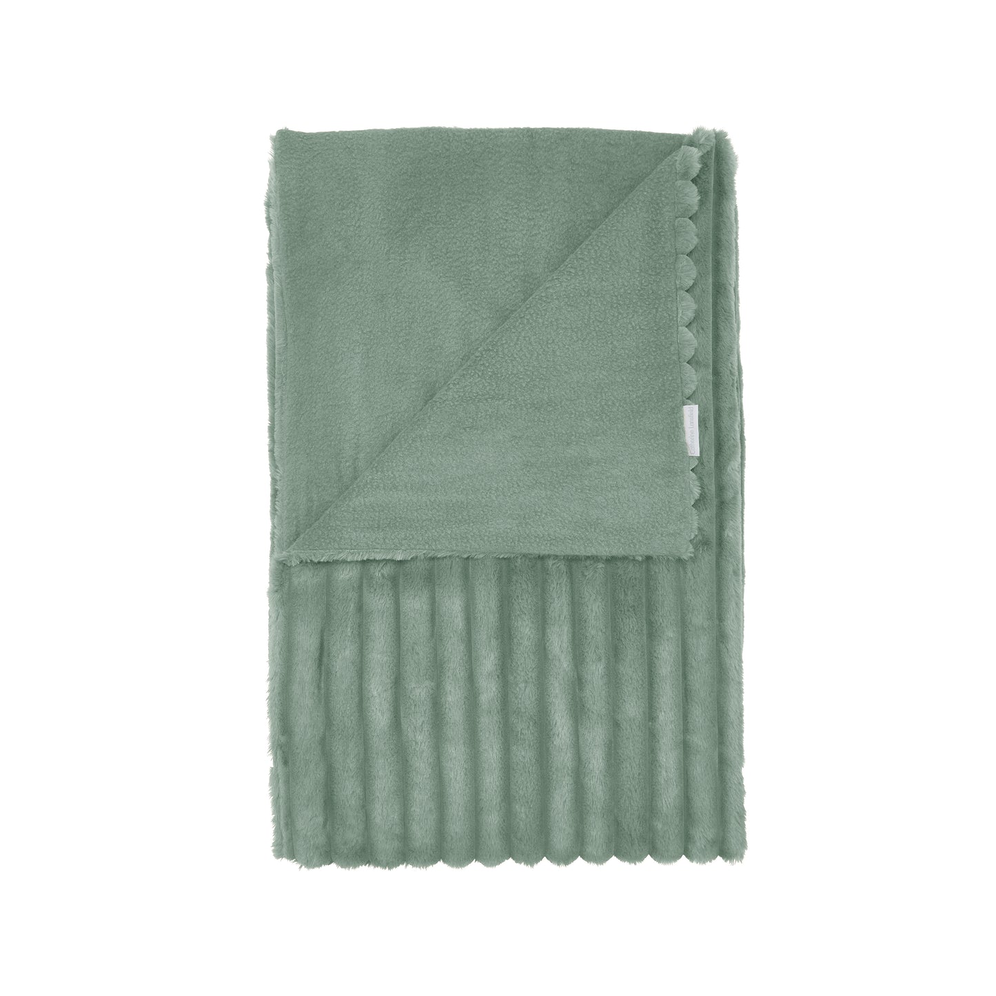 Catherine Lansfield Cosy Ribbed Throw - Green