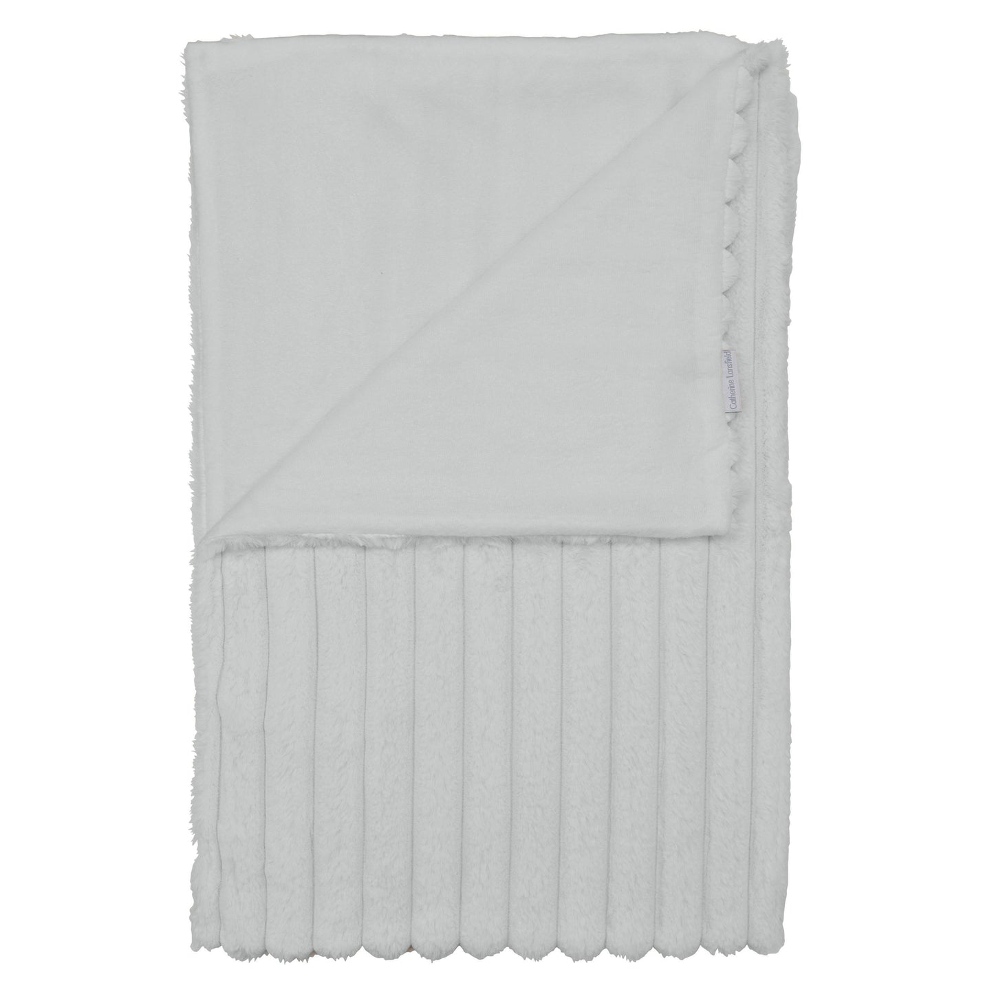 Catherine Lansfield Cosy Ribbed Throw - Grey