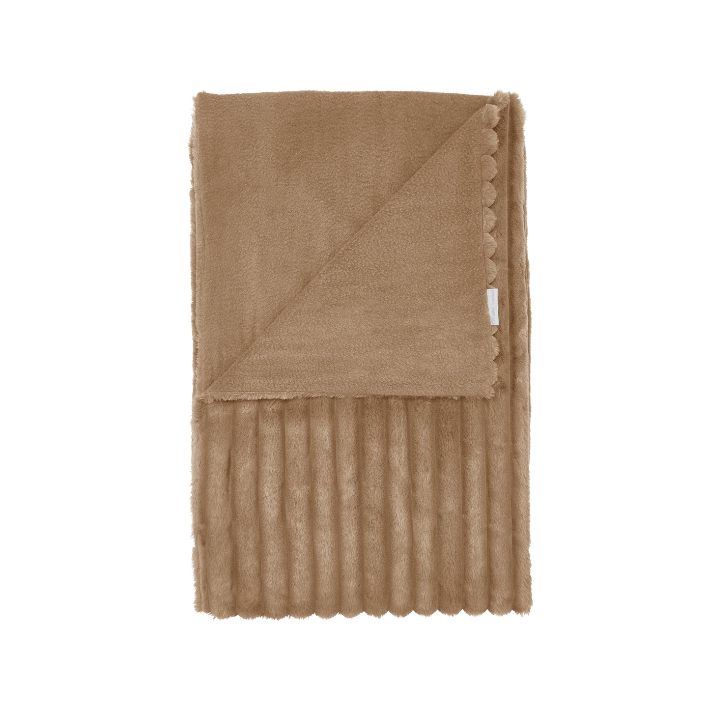 Catherine Lansfield Cosy Ribbed Throw - Natural