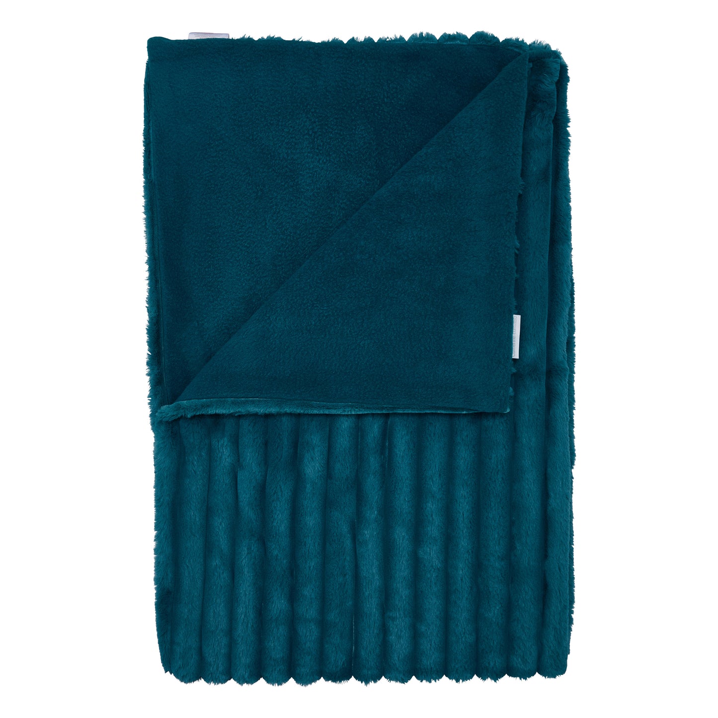 Catherine Lansfield Cosy Ribbed Throw - Teal