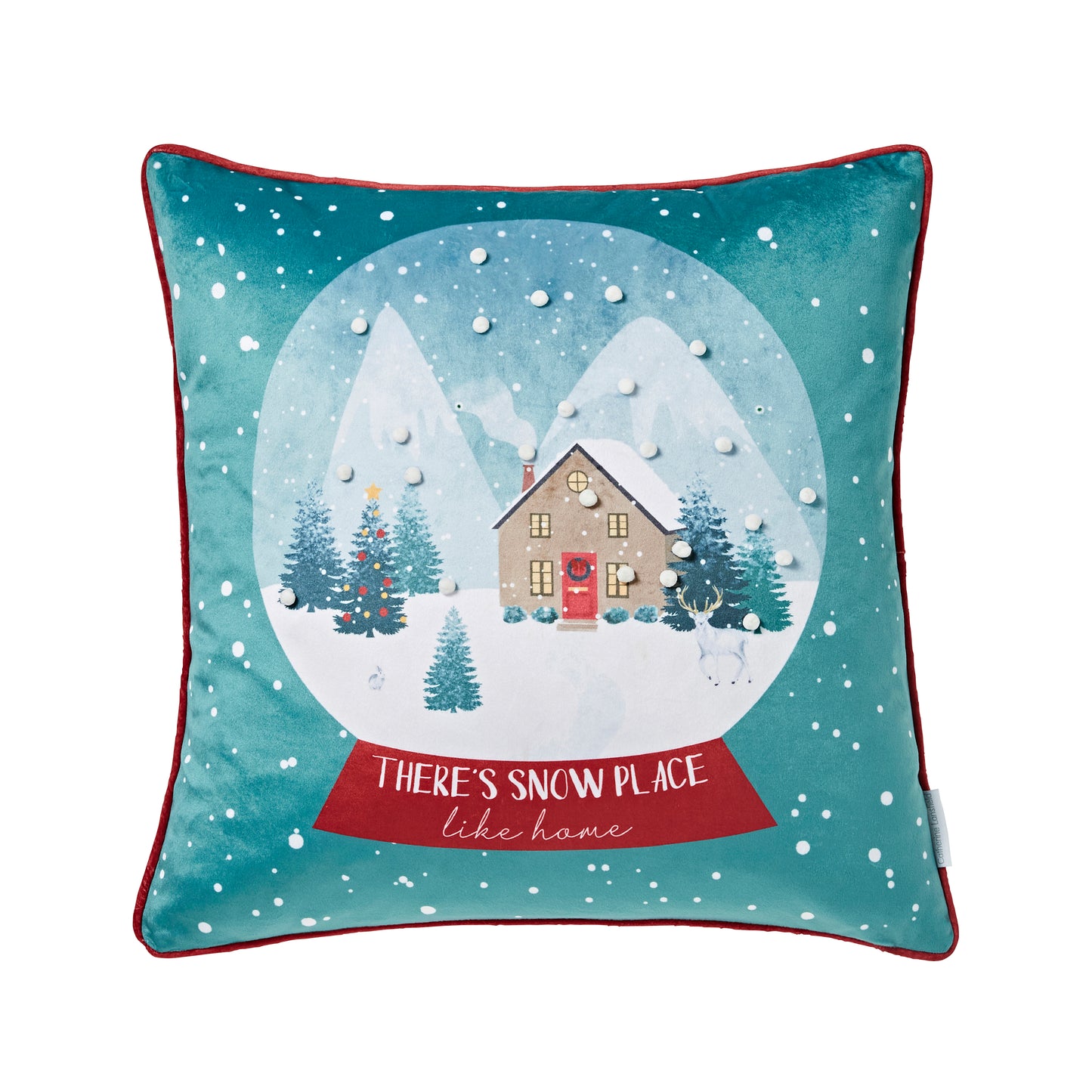 Catherine Lansfield Snow Place Like Home Filled Cushion