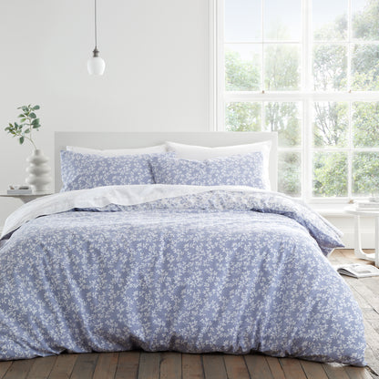 Bianca Shadow Leaves Duvet Cover Set - Blue