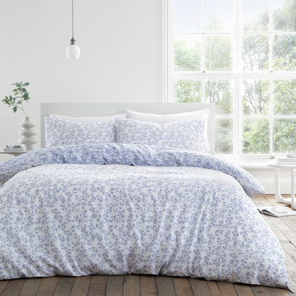 Bianca Shadow Leaves Duvet Cover Set - Blue