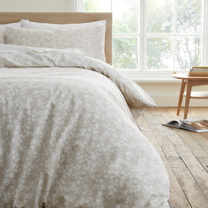 Bianca Shadow Leaves Duvet Cover Set - Natural