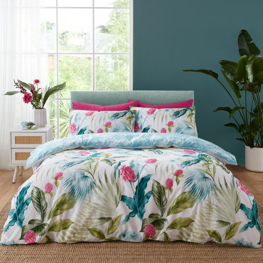 Catherine Lansfield Aruba Tropical Floral Duvet Cover Set