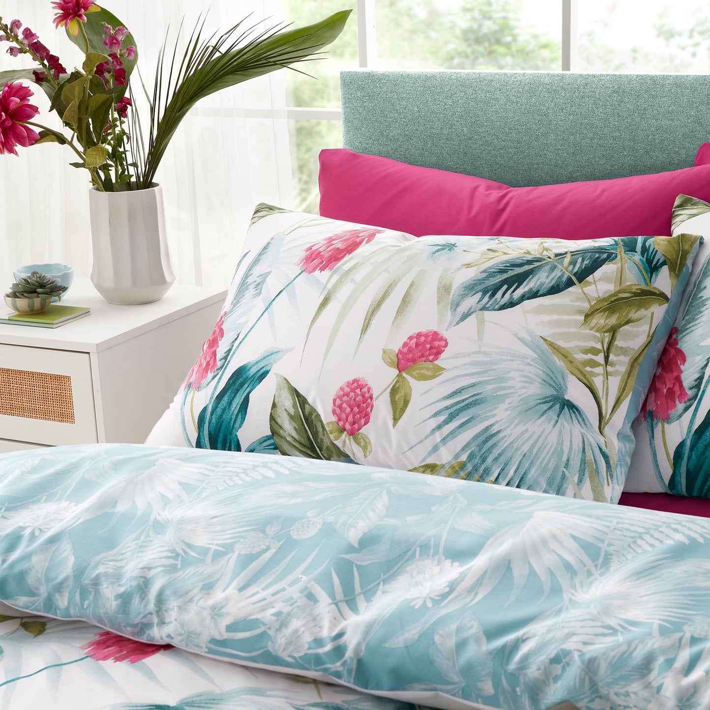 Catherine Lansfield Aruba Tropical Floral Duvet Cover Set