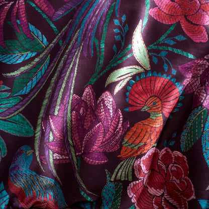 Bridgerton Kate Floral Duvet Cover Set - Plum