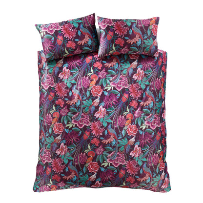 Bridgerton Kate Floral Duvet Cover Set - Plum