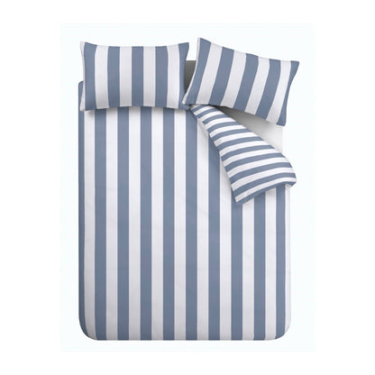 Catherine Lansfield Cove Stripe Duvet Cover Set - Blue
