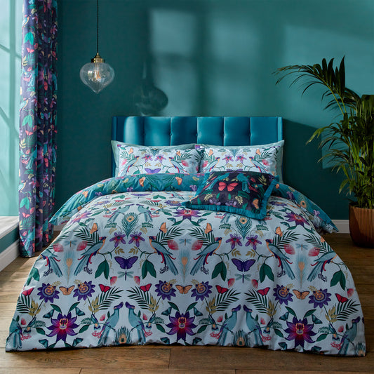 Catherine Lansfield Mya Tropical Birds Duvet Cover Set