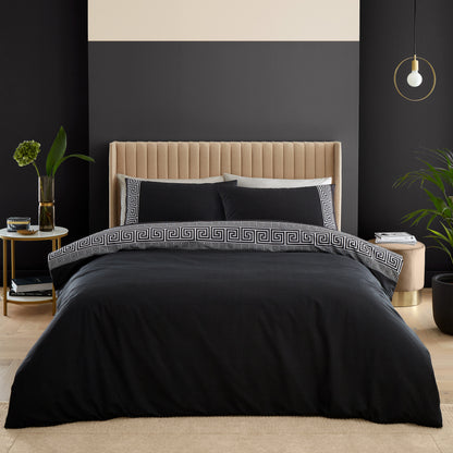Catherine Lansfield Artemis Greek Key Duvet Cover Set