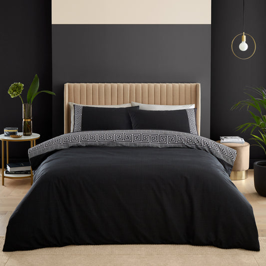 Catherine Lansfield Artemis Greek Key Duvet Cover Set