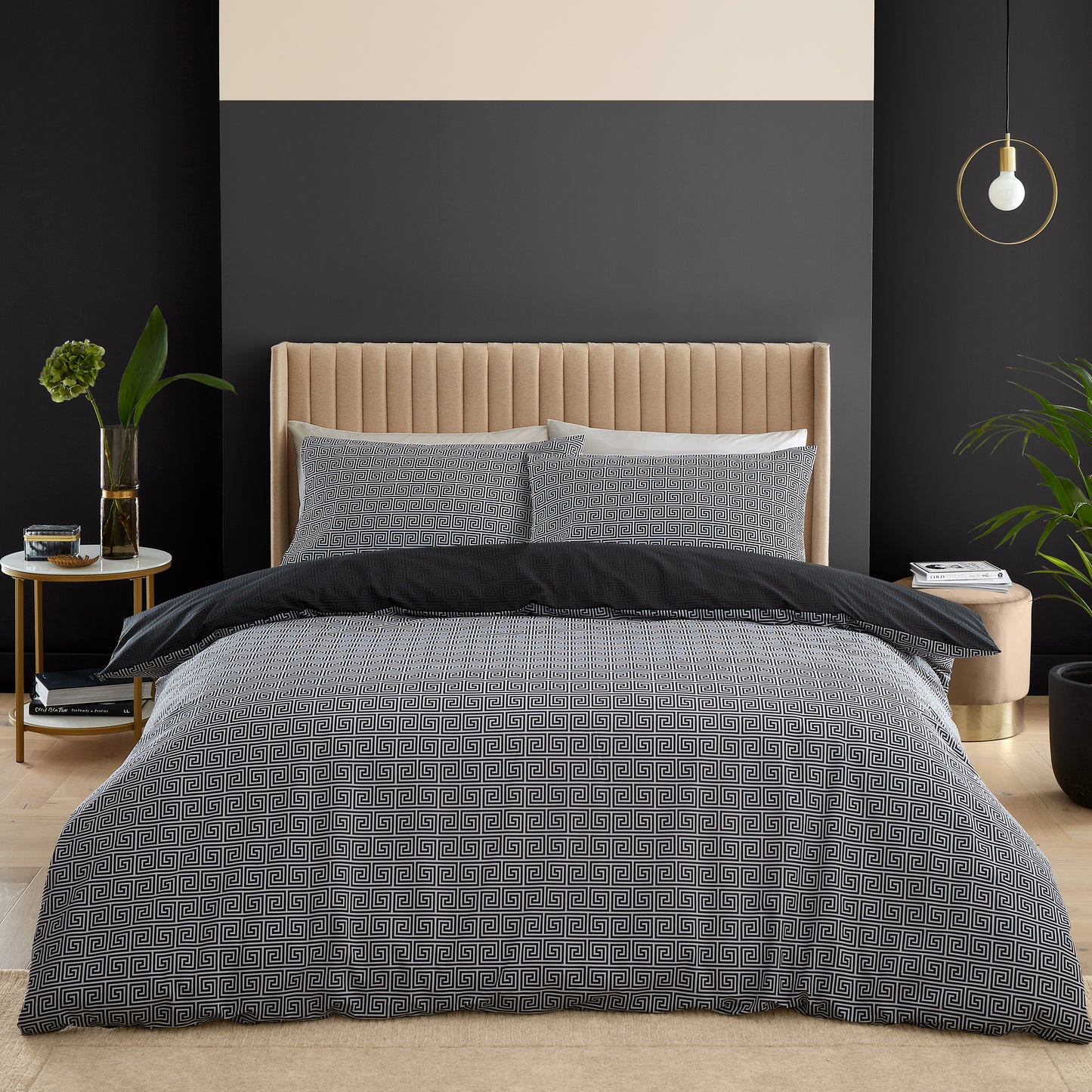 Catherine Lansfield Artemis Greek Key Duvet Cover Set