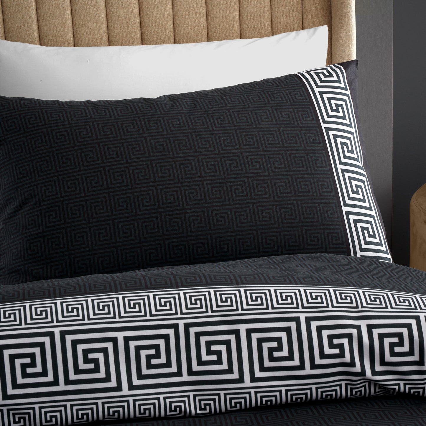 Catherine Lansfield Artemis Greek Key Duvet Cover Set