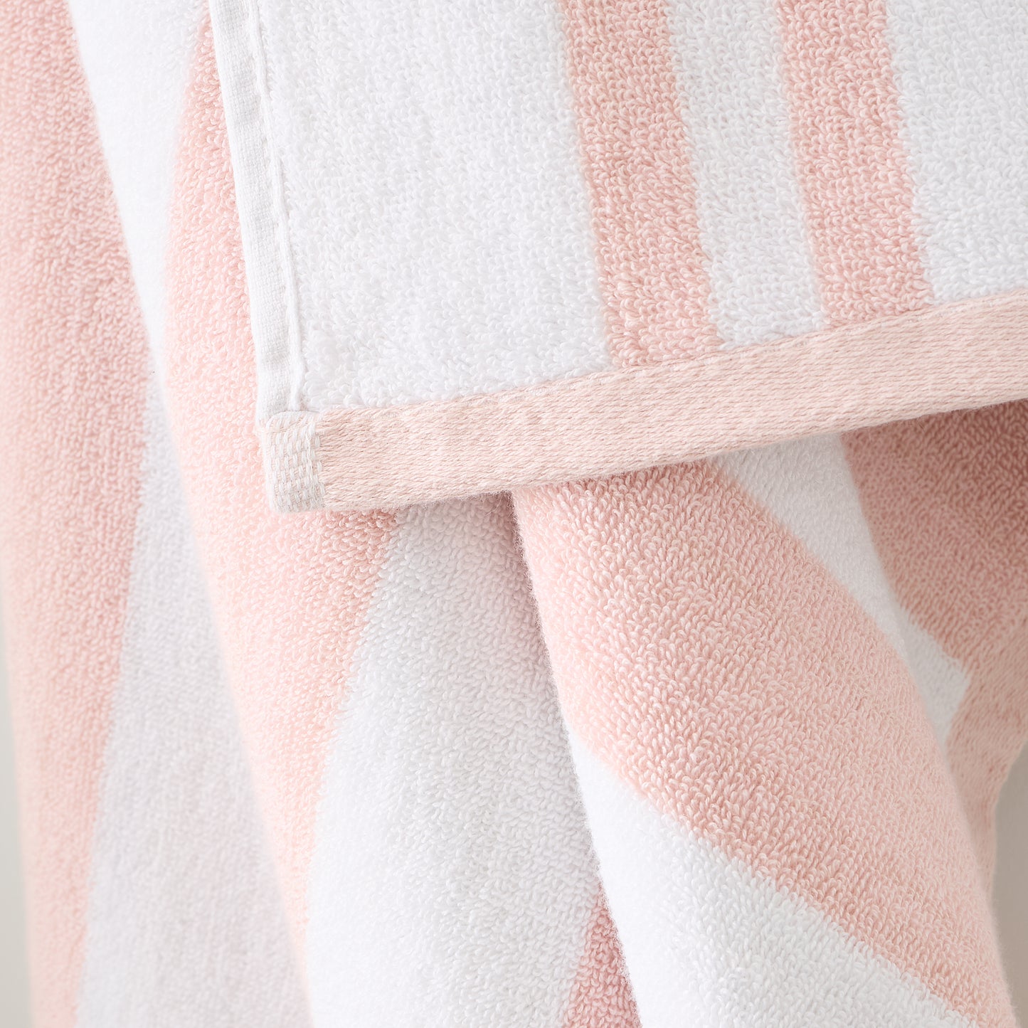 Bianca Reversible Stripe Jacquard Bath Towels - Blush