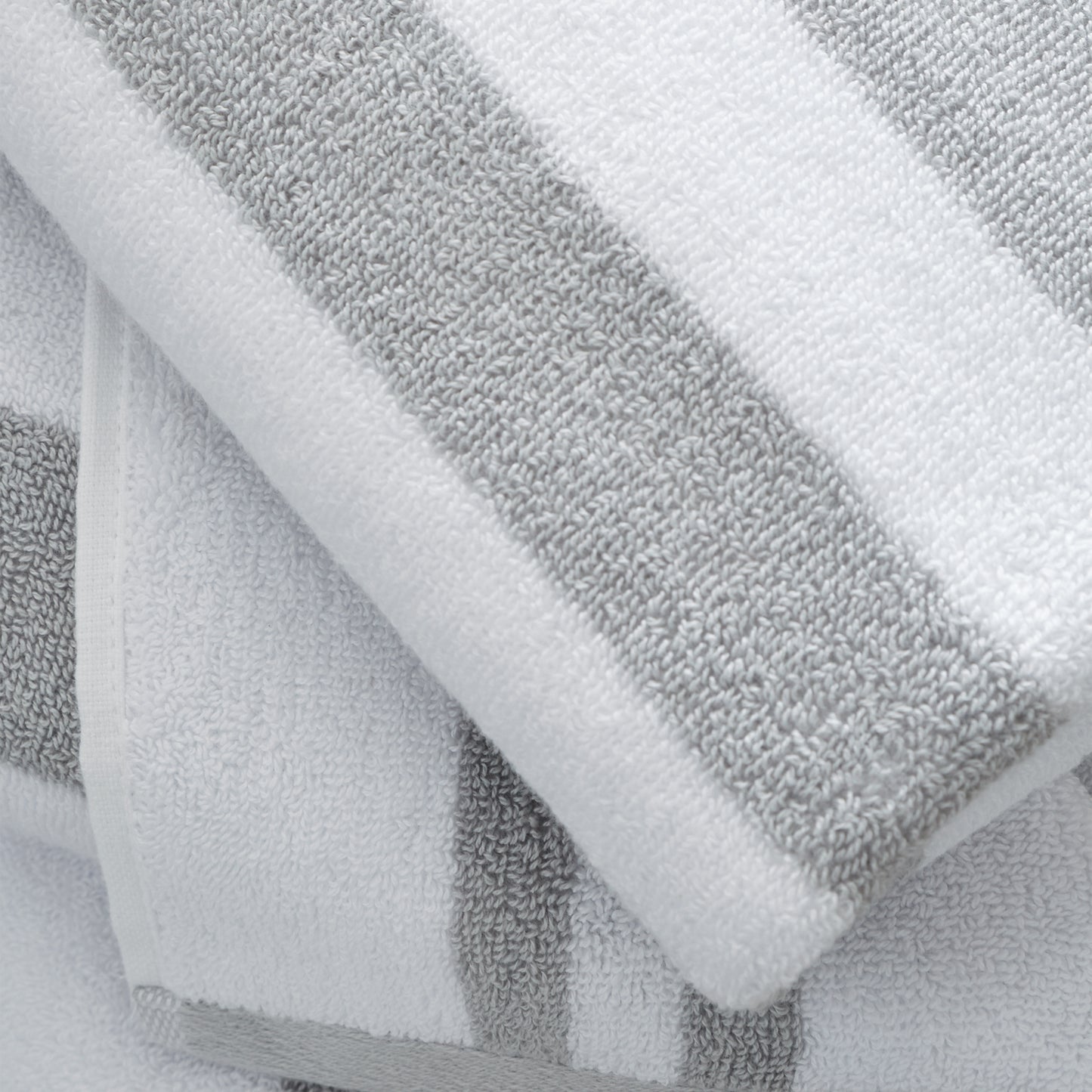 Bianca Reversible Stripe Jacquard Bath Towels - Grey