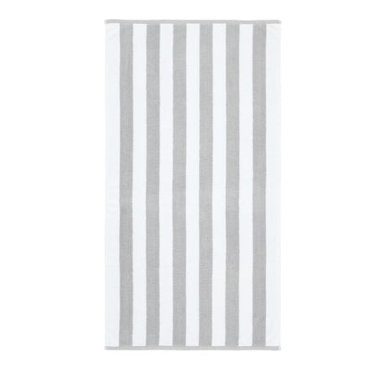 Bianca Reversible Stripe Jacquard Bath Towels - Grey