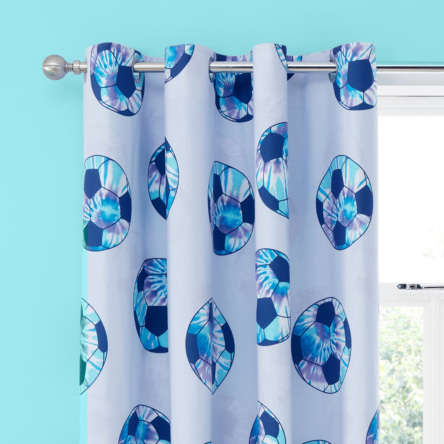 Catherine Lansfield Tie Dye Football Eyelet Curtains