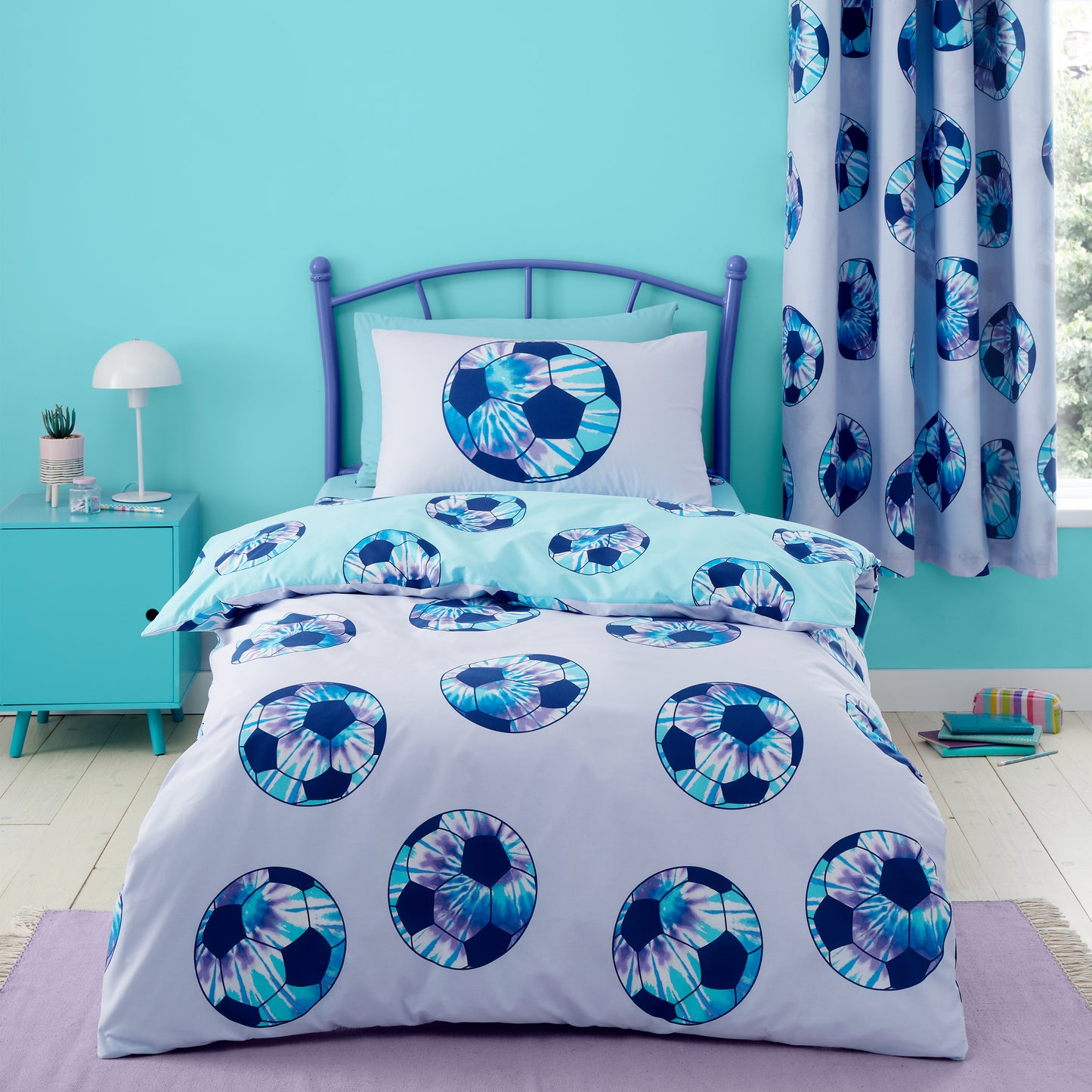 Catherine Lansfield Tie Dye Football Duvet Cover Set