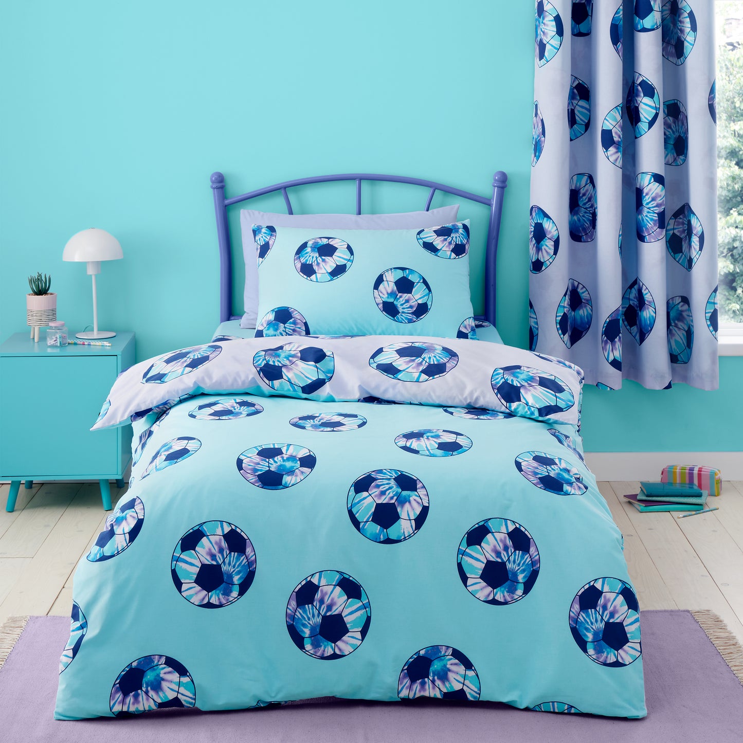 Catherine Lansfield Tie Dye Football Duvet Cover Set