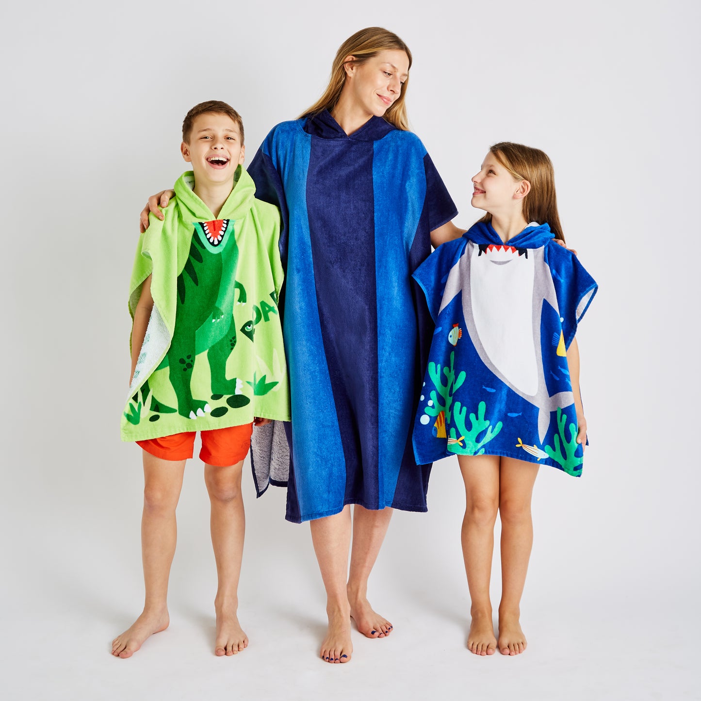 Catherine Lansfield Stripe Hooded Poncho Towel