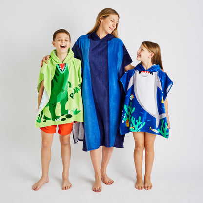 Catherine Lansfield Stripe Hooded Poncho Towel